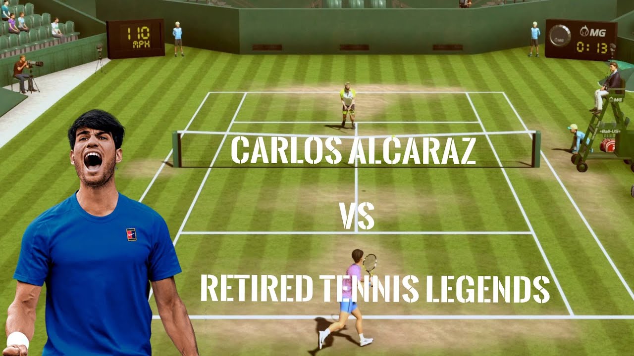 🎾Carlos Alcaraz vs retired tennis legend - Pete Sampras - Tennis Elbow 4