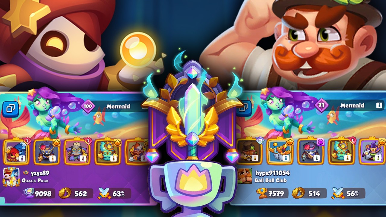 RUSH ROYALE: yzyz89 (Mermaid, Twins) vs. hype911054 (Mermaid, Bruiser) | RR Legenday League