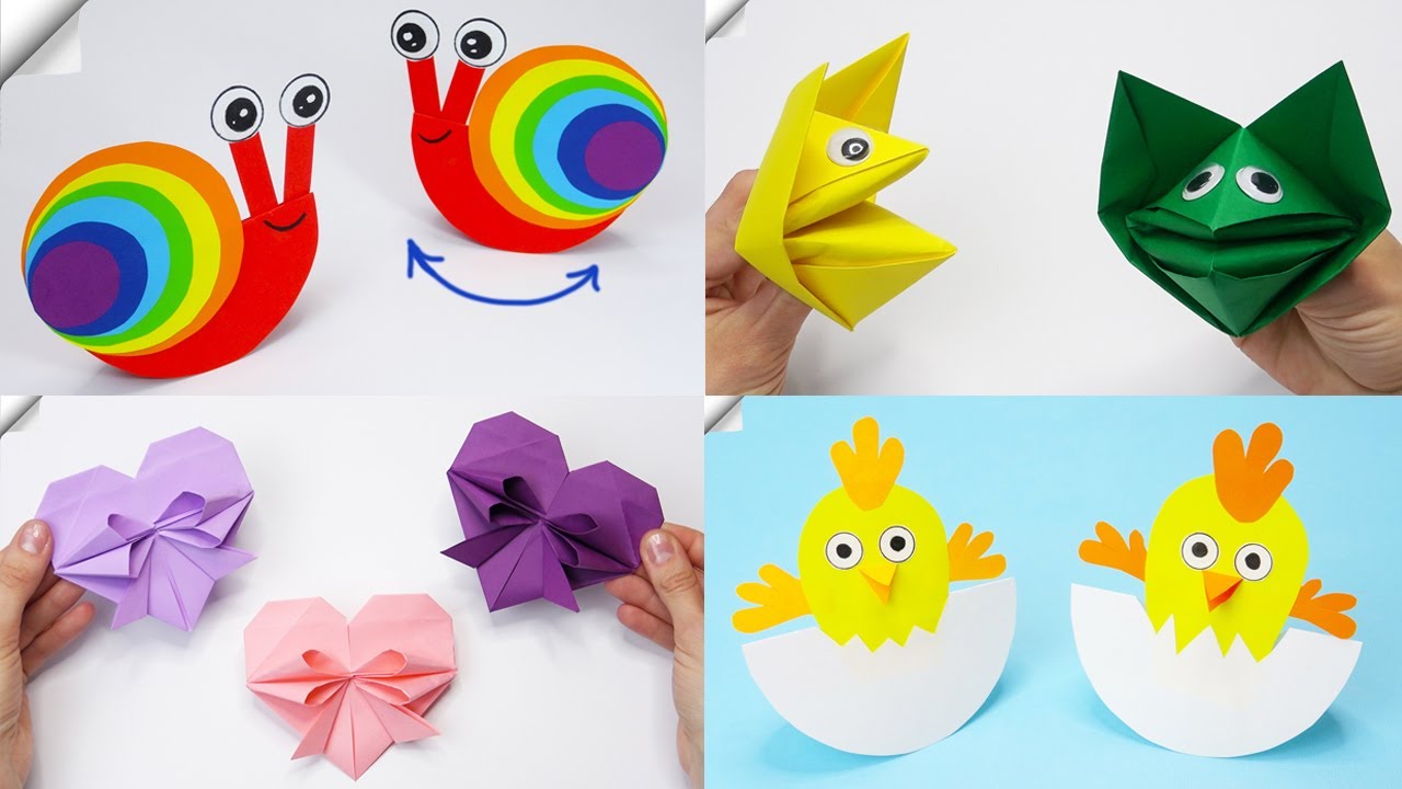 6 DIY paper crafts Moving paper TOYS  Easy paper crafts