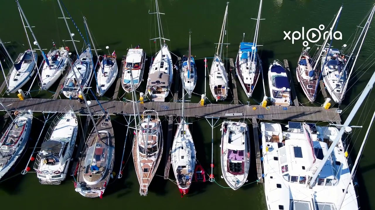 Łeba Port, Poland 2018.07 aerial video
