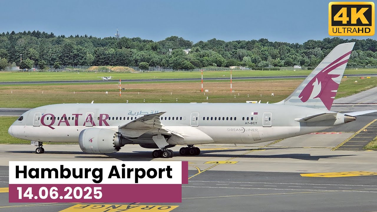 Hamburg Airport 14.06.2025 - Morning Departures & Arrivals with Ryanair, Swiss, Qatar Airways & More