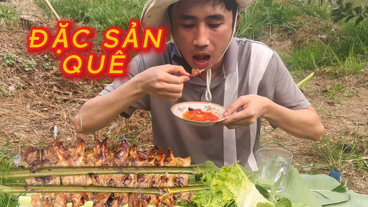 Chuột Nướng Kẹp Tre Ở Ngoài Vườn Thơm Ngon Đậm Vị Quê