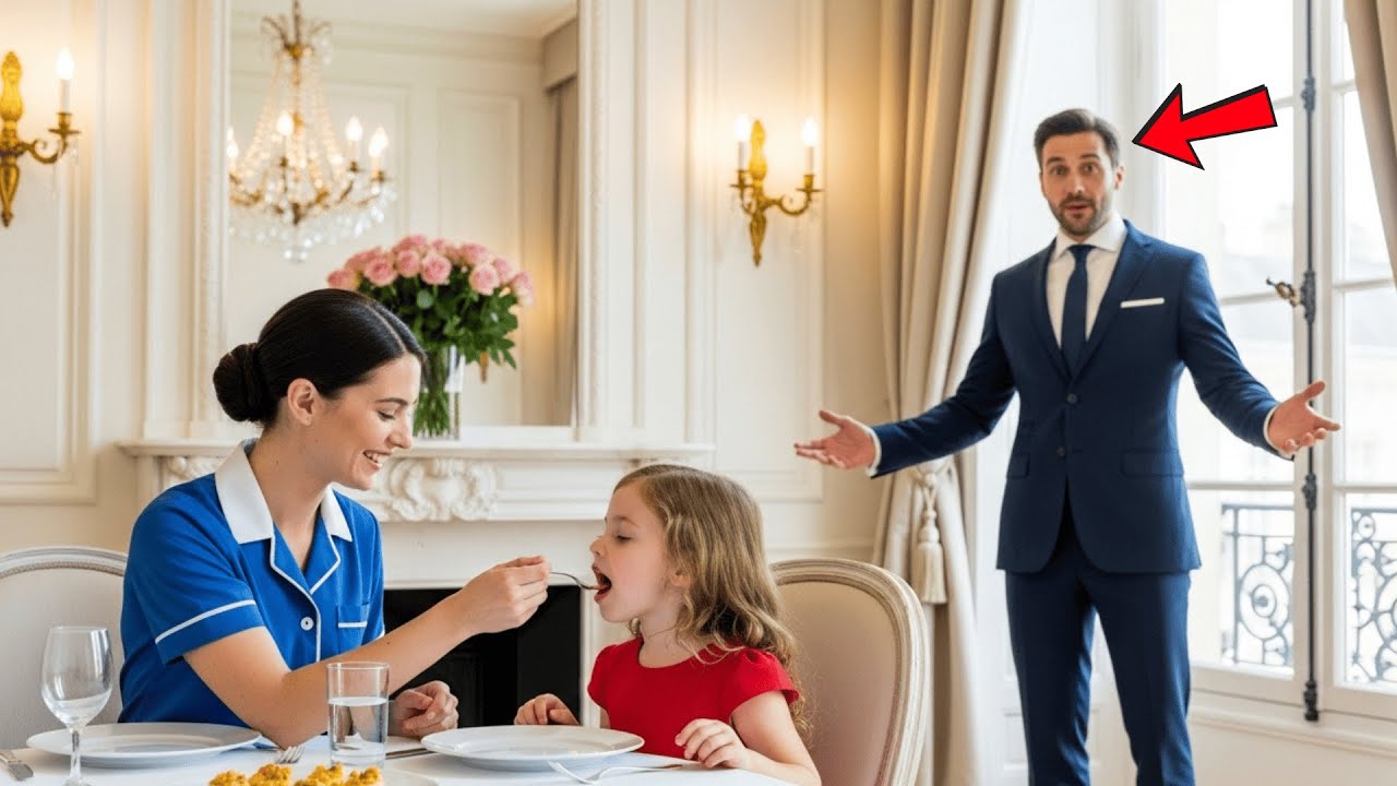 La Fille Du Millionnaire Refusa De Manger… Jusqu’à Ce Que La Femme De Ménage Découvre L’Impensable