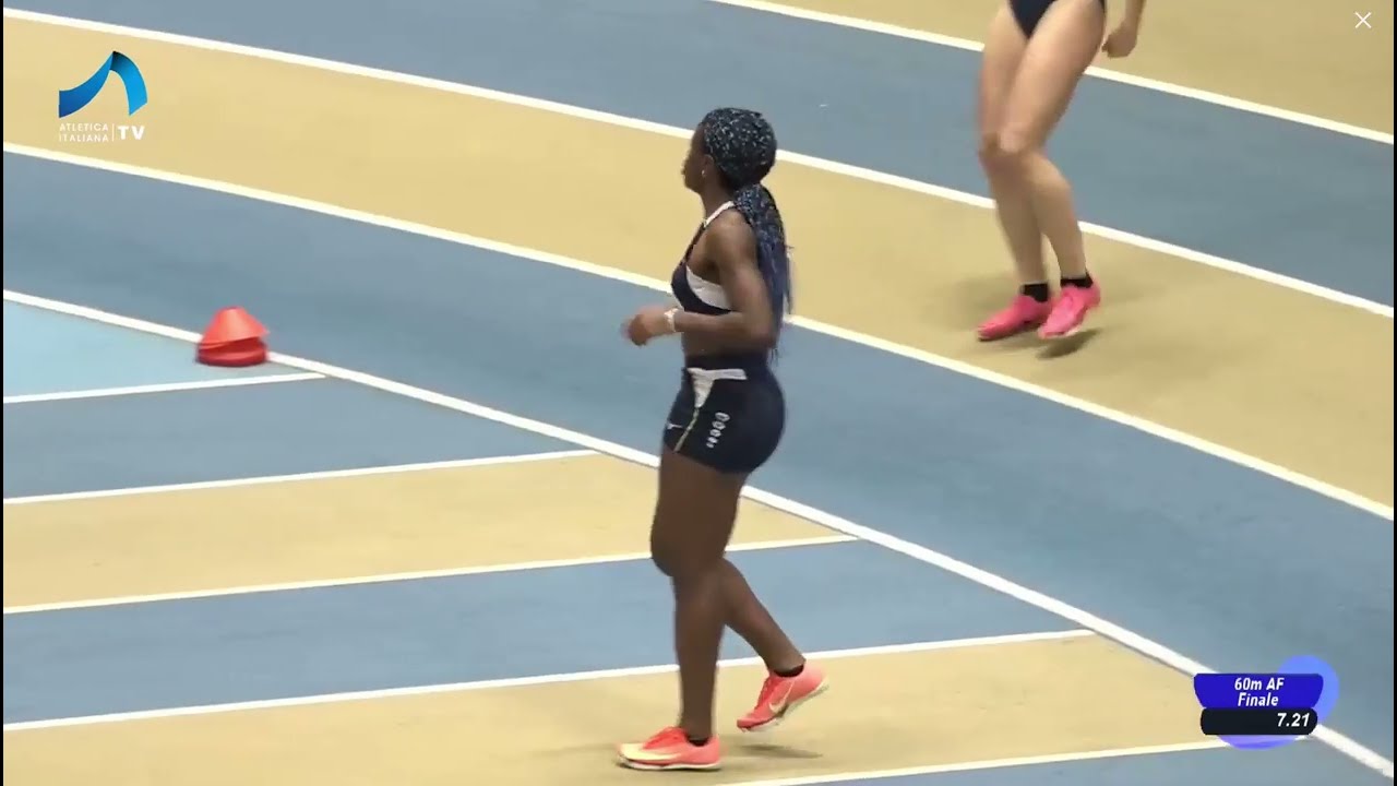 Italian U18 Indoor Championship 2025: Final 60m F, Kelly Ann Dualla Edimo in 7.19