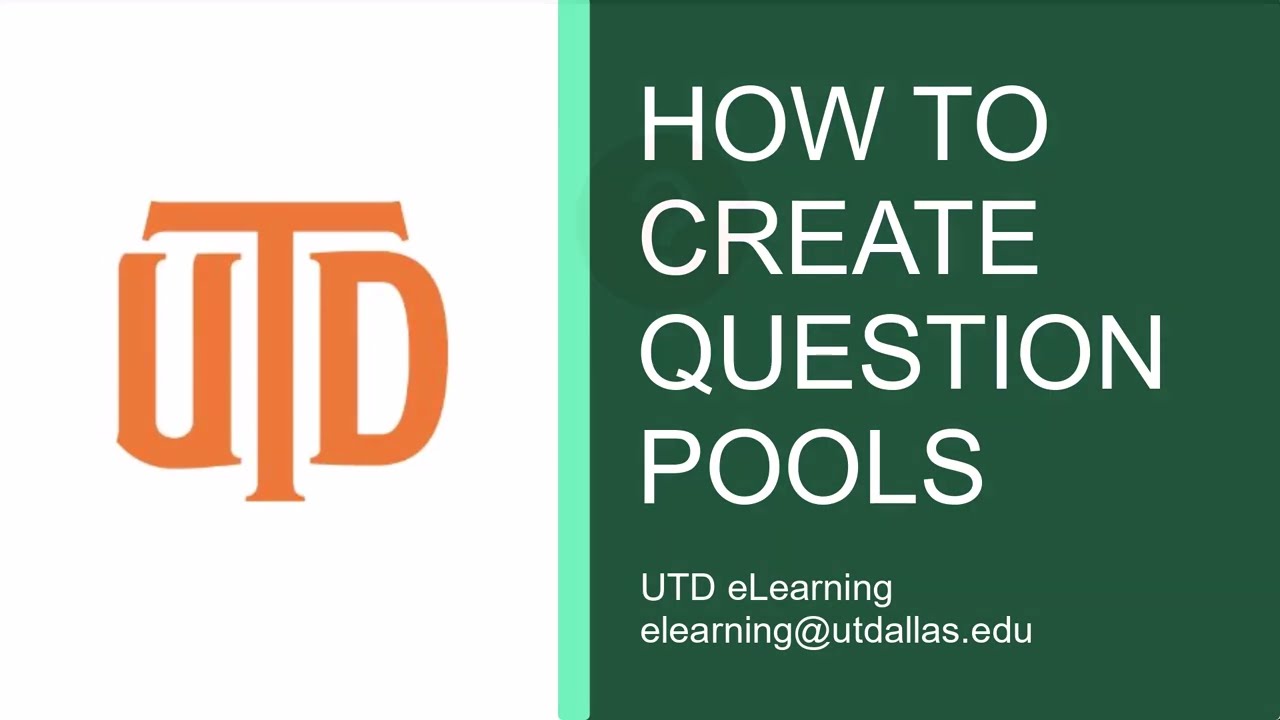 How to Create Question Pools