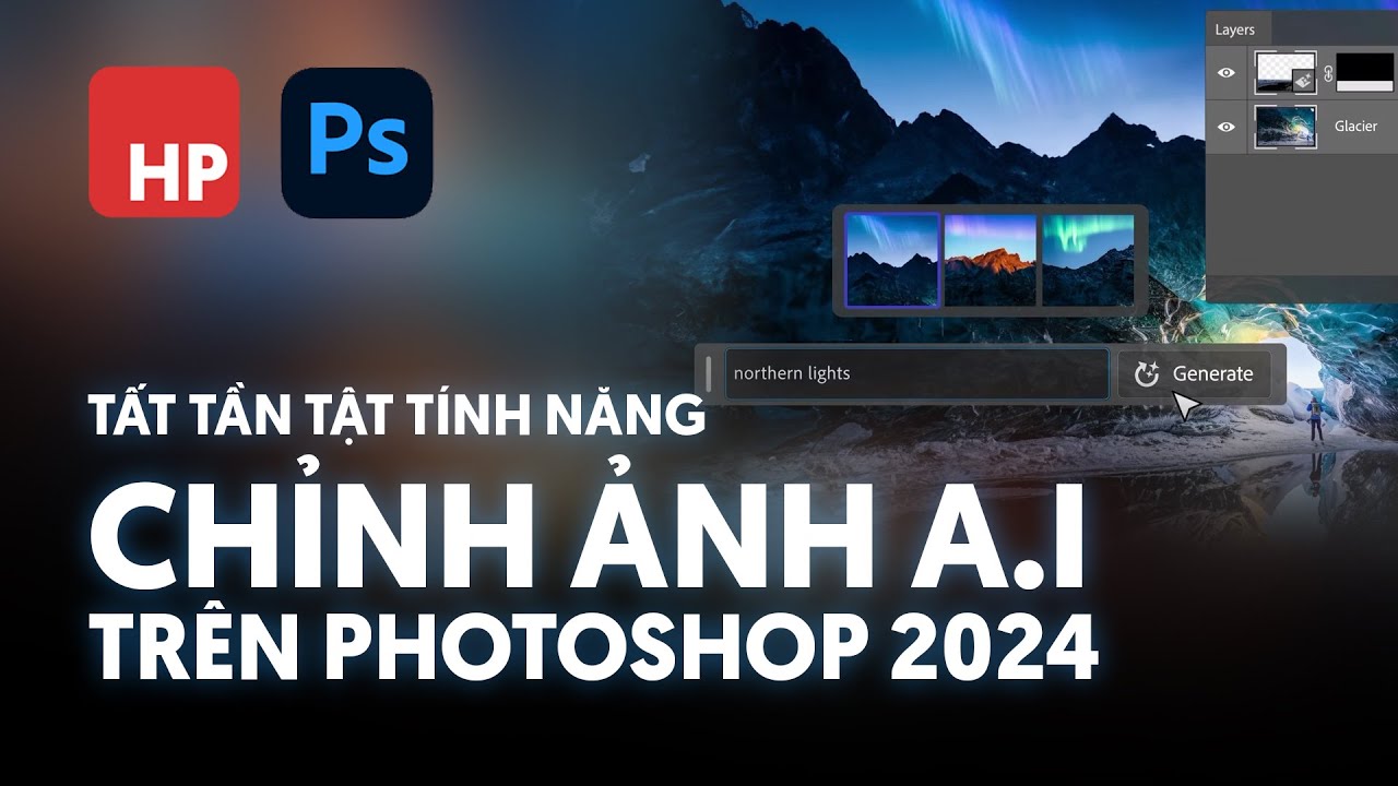 Toàn bộ các tính năng chỉnh ảnh bằng công nghệ A.I có sẵn trên Photoshop & lightroom 2024