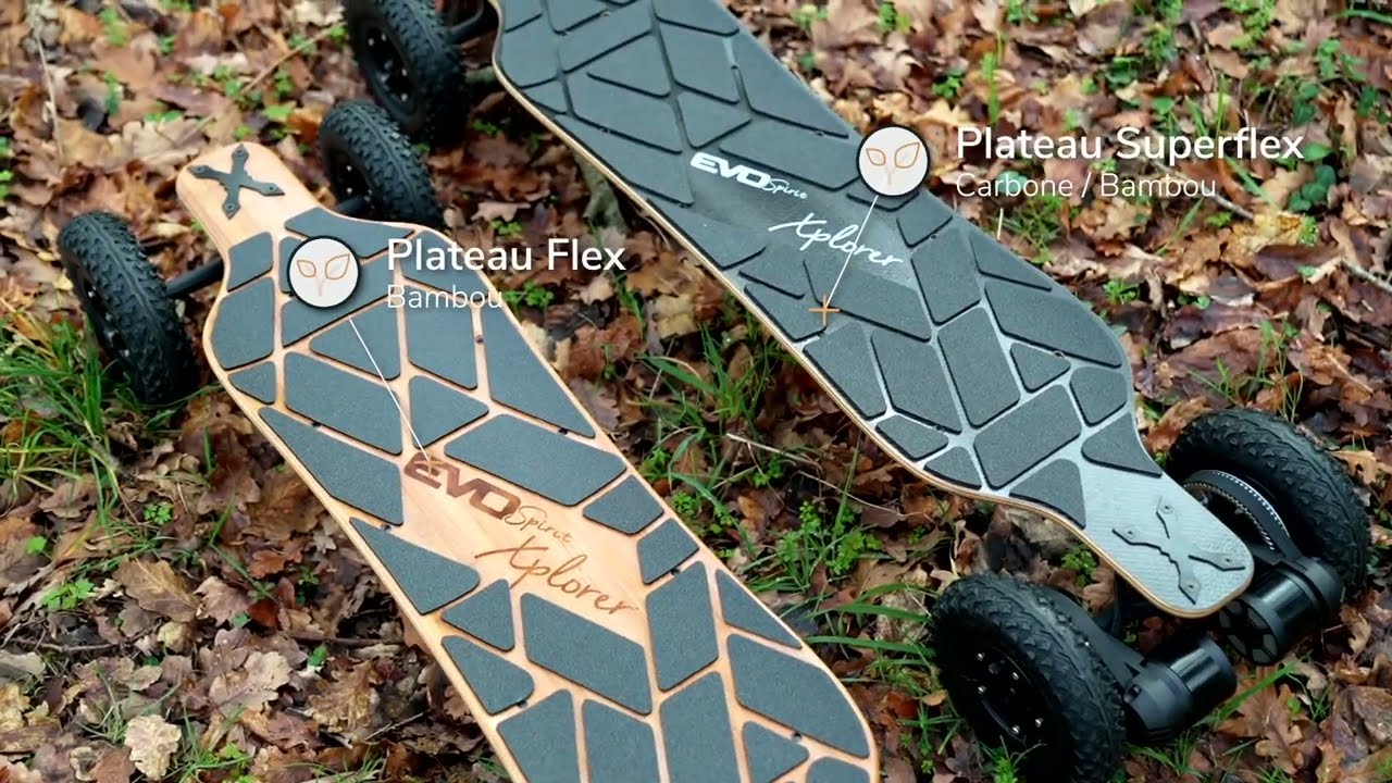 EVO-SPIRIT - XPLORER 🛹 Skate &eacute;lectrique Tout terrain / Longboard ⚡