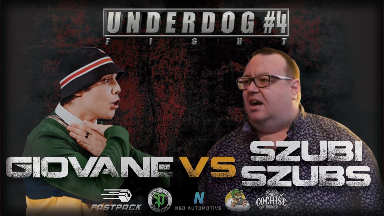 🥊 GIOVANE vs SZUBI SZUBS 🔥 *WINI W SZOKU* (RAPBATTLE) | UNDERDOG FIGHT #4 10.05.24r.