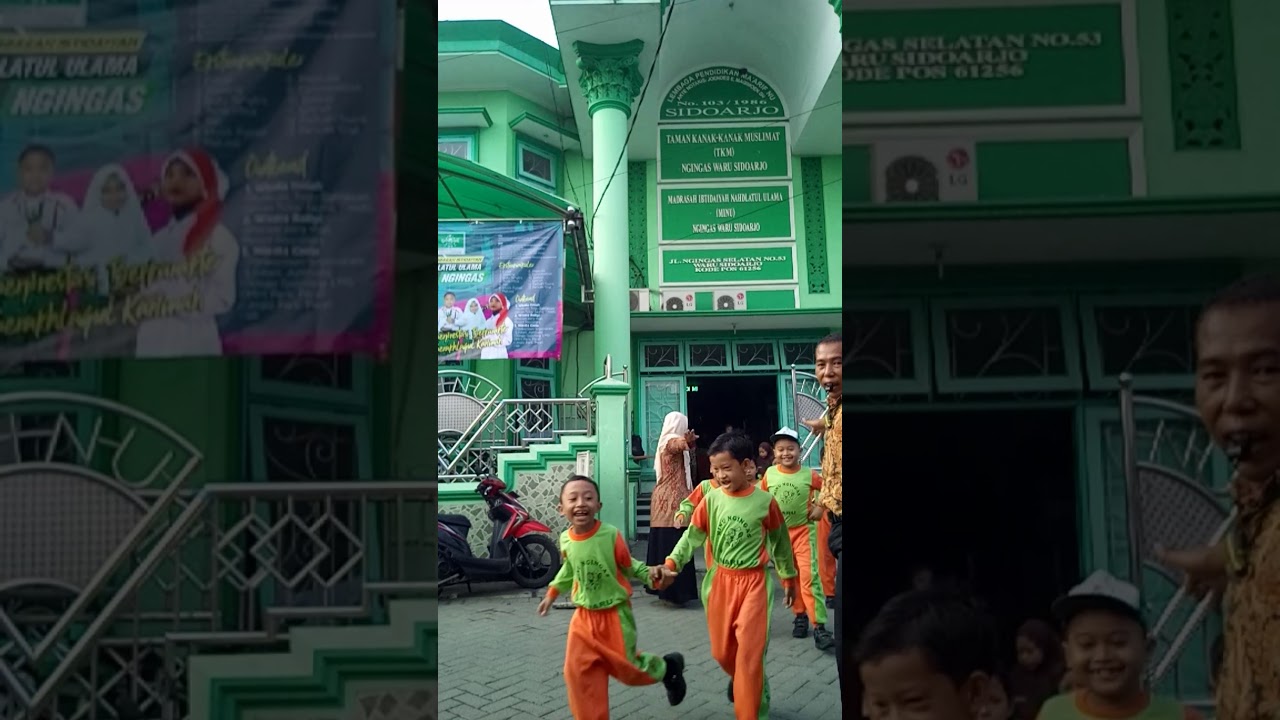 Jalan2 keliling kampung ank2 kls 1 dan 2，MI NU Ngingas, Waru, Sidoarjo.