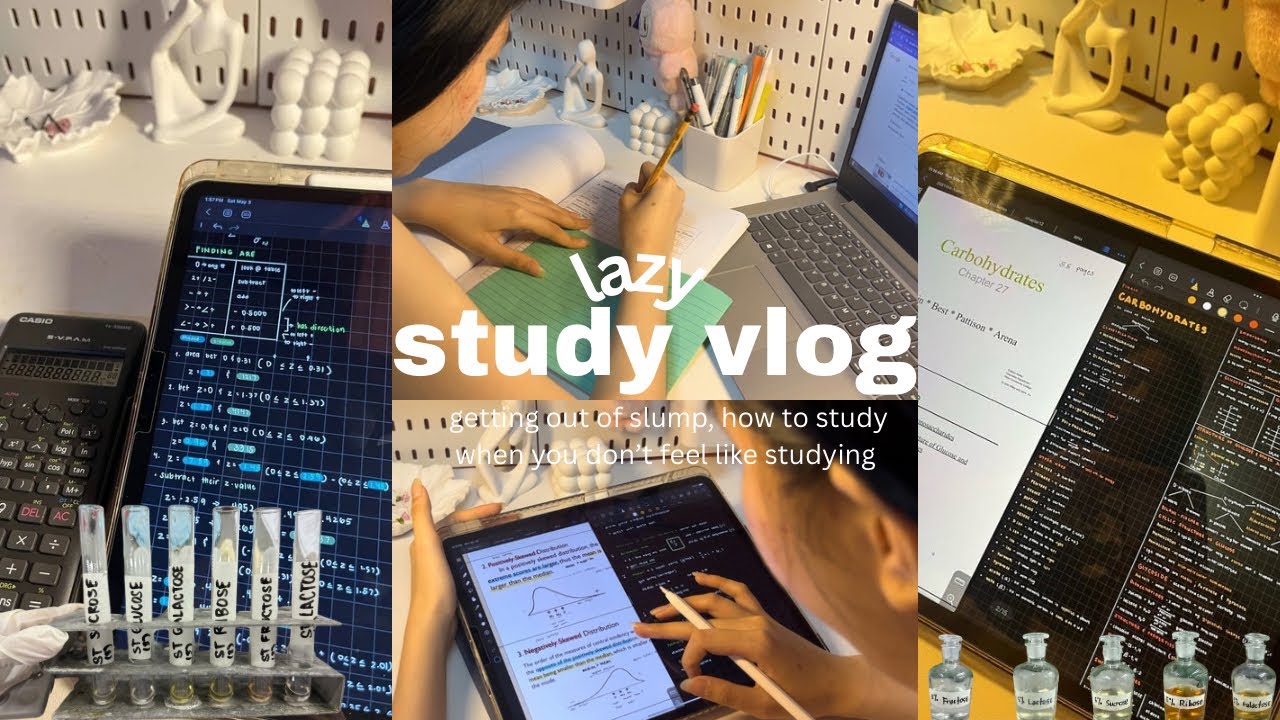 𐙚 how to study when you are burned out? lazy study vlog🥱. getting out of slump🦥. ue dentistry🦷
