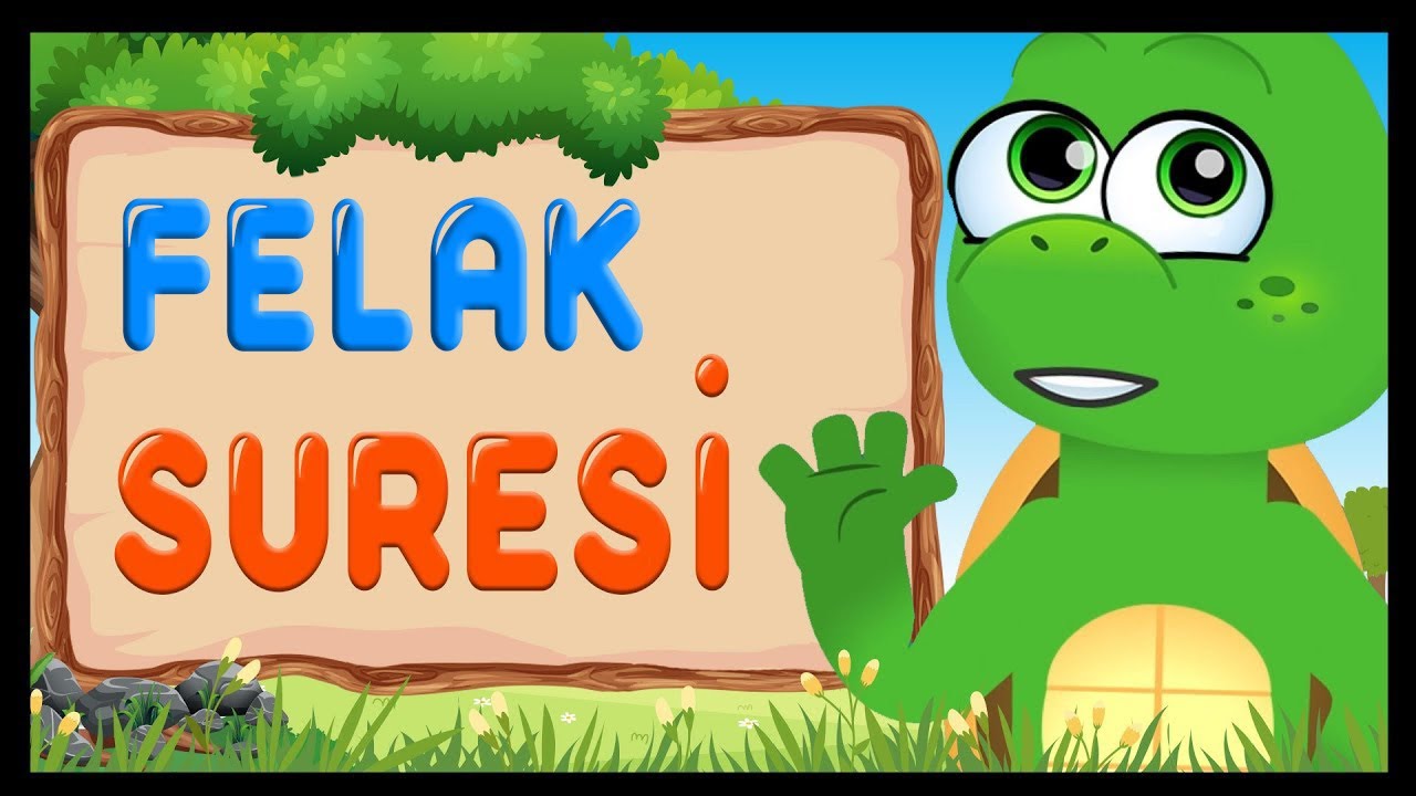 FELAK SURESİ | Çocuklar İçin Namaz Sureleri | Kaplumbağa Kur'an Okuyor