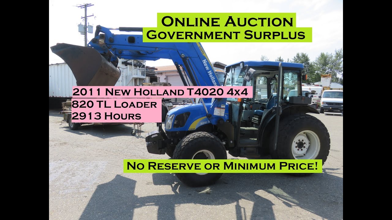 July 5th, 2023 Auction - LOT: N-1018: 2011 New Holland 4x4 T4020 w/ 820TL Loader - ONLY 2913 hrs