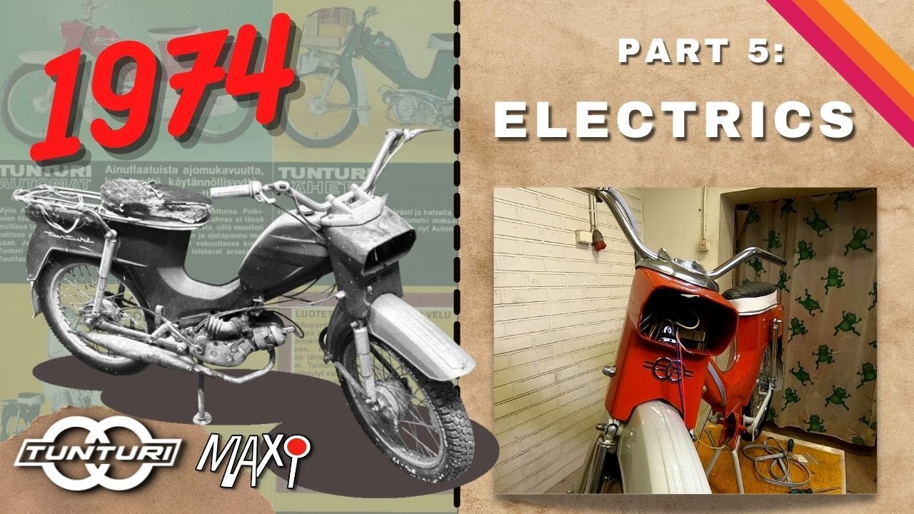 Installing wheels and wires | Old Tunturi Maxi moped RESTORATION (Part 5)