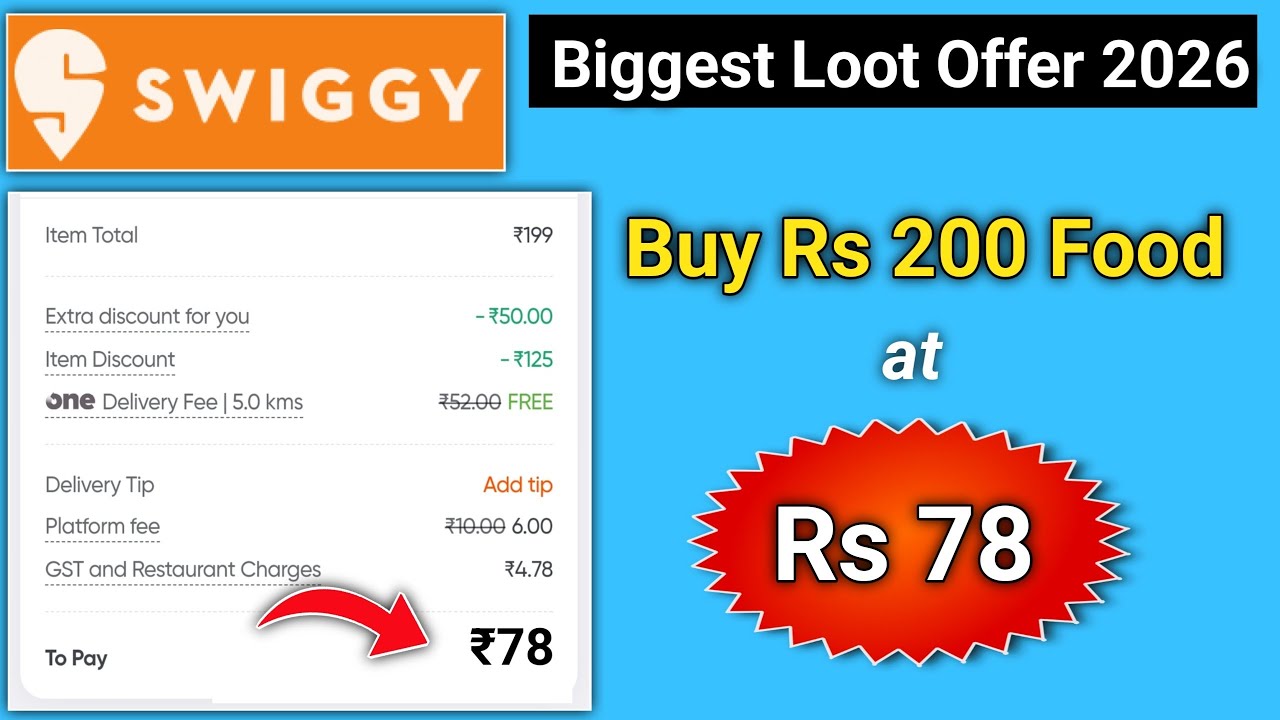 Swiggy Loot l Swiggy coupon code today l Swiggy Offer today l Swiggy Offer l Free food order online 
