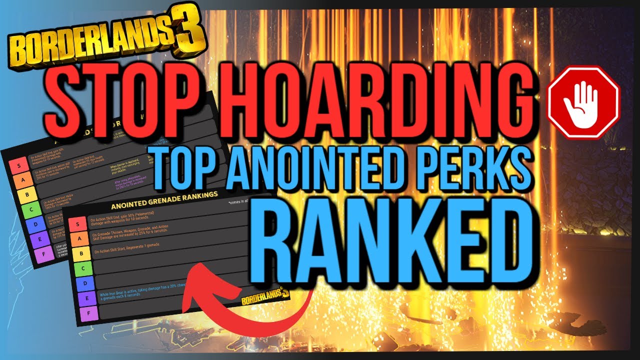 BEST ANOINTED ITEM GEAR RANKED! LEGENDARY PERKS TO IMPROVE DAMAGE! Part 1: Shields & Grenades