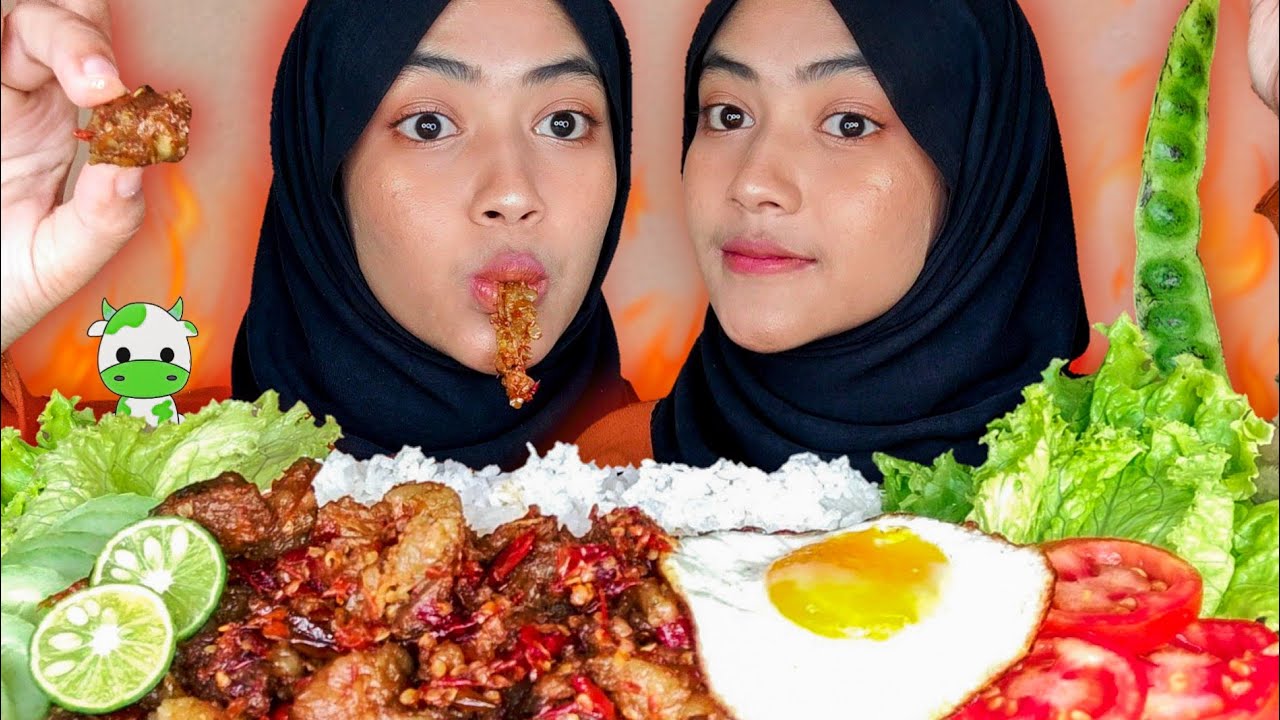 MUKBANG OSENG MERCON DAGING DAN TETELAN SAPI | COLLAB WITH @Sofi ASMR