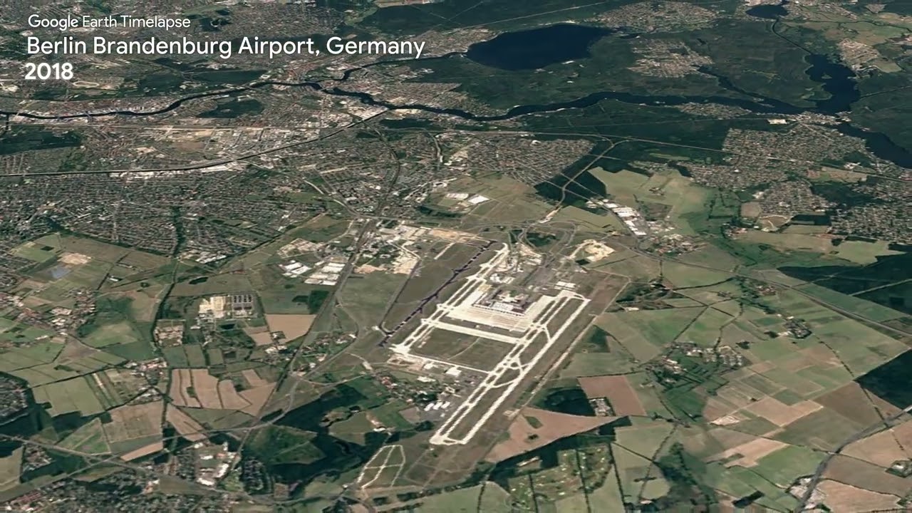 Berlin Brandenburg Airport, Germany - Earth Timelapse