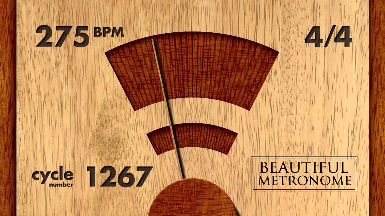 275 BPM 4/4 Wood Metronome HD