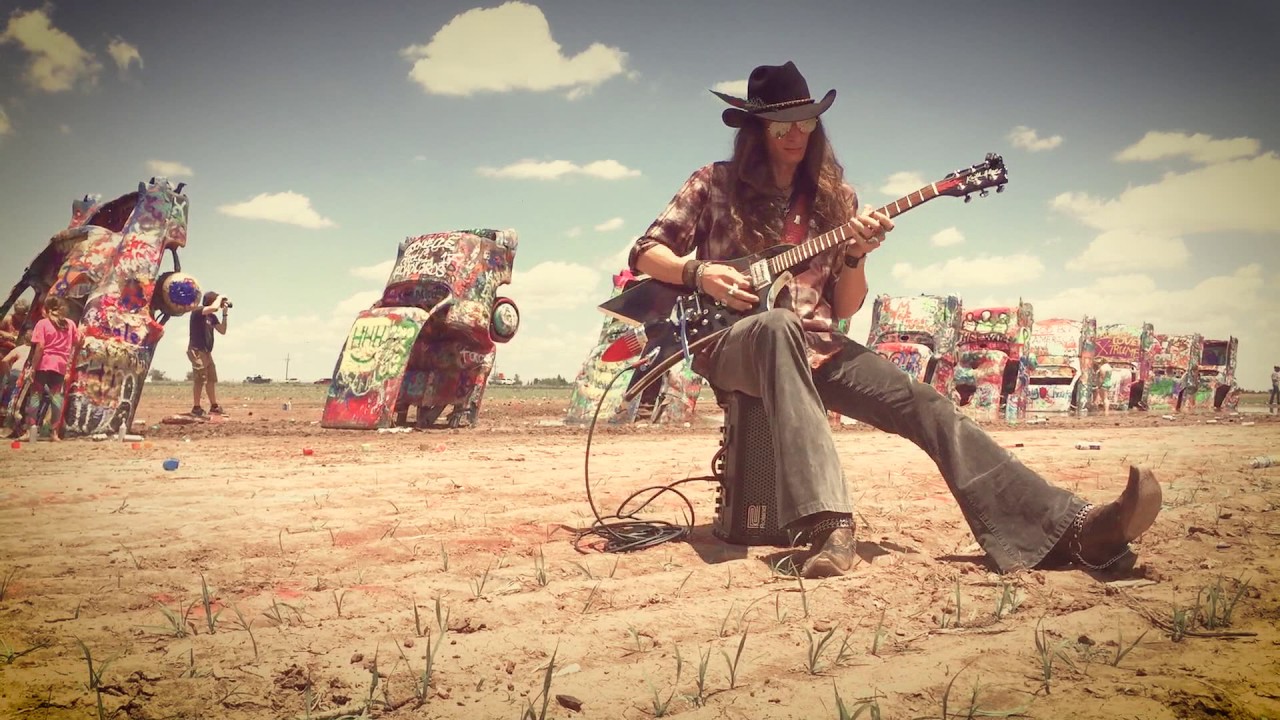 ROCKIN' THE CADDY at Cadillac Ranch,  Amarillo TX