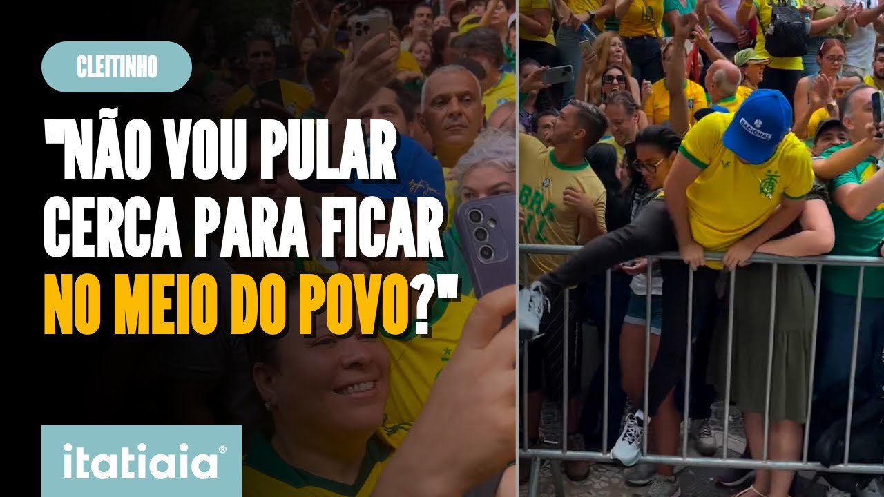 CLEITINHO É CELEBRADO E TIRA FOTOS COM APOIADORES DURANTE MANIFESTAÇÃO EM SP