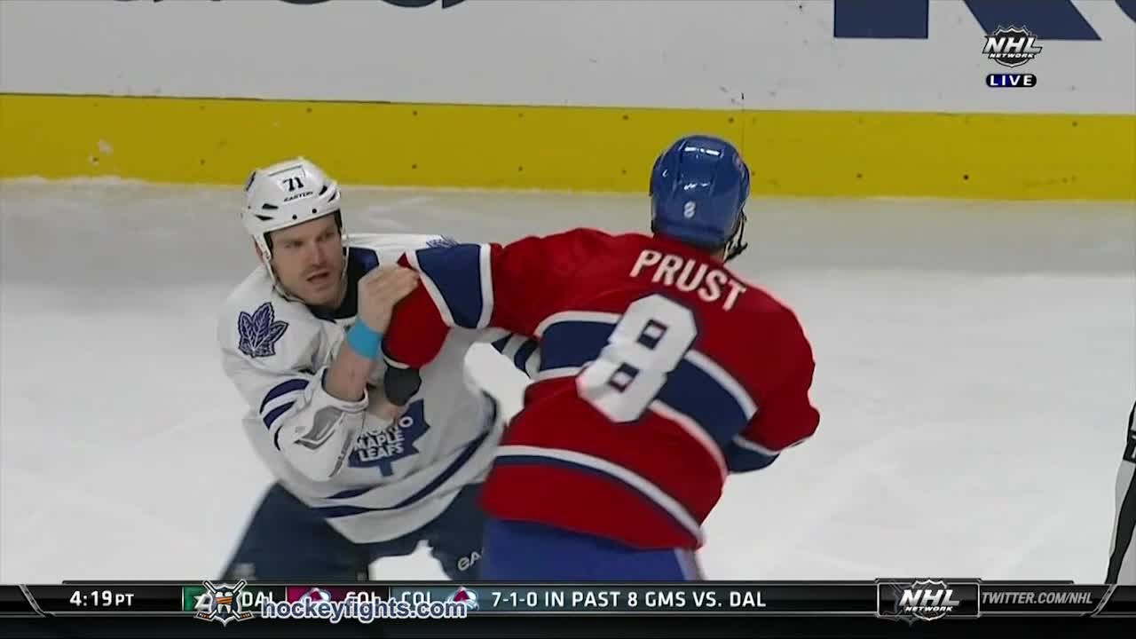David Clarkson vs Brandon Prust Feb 14, 2015