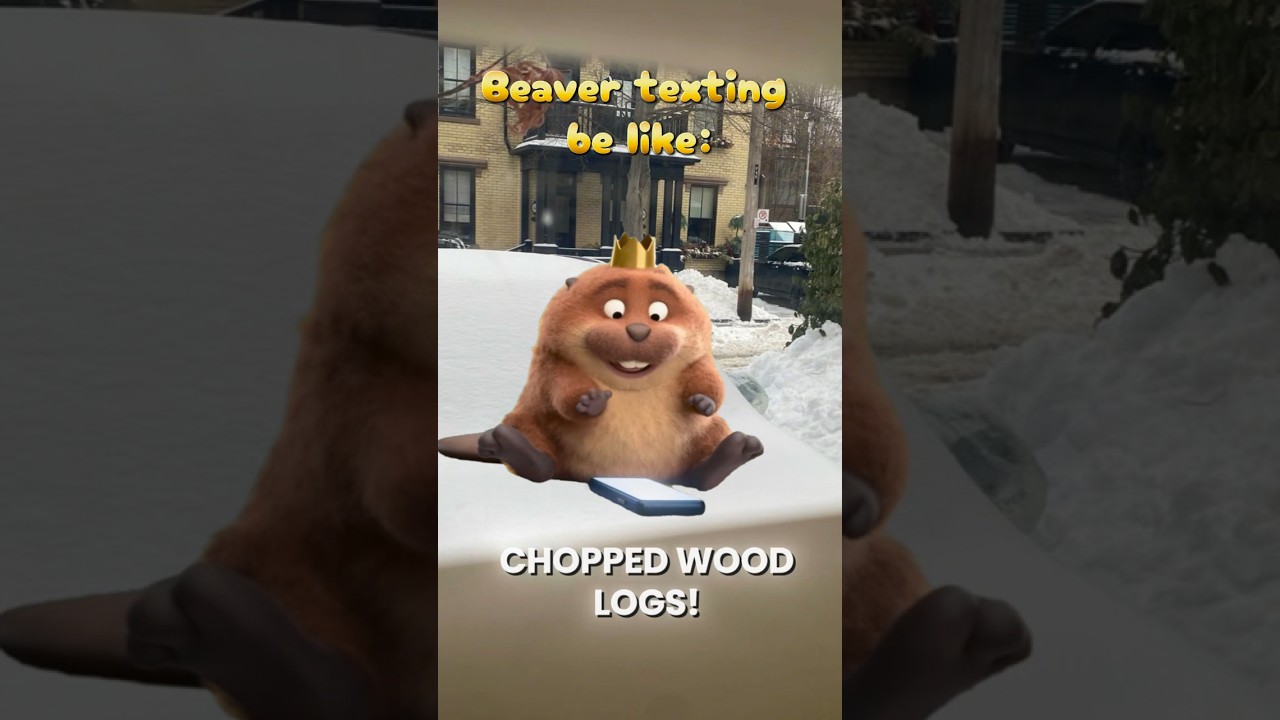 Beaver texting be like: #shortsvideo #funny #tiktok #youtubeshorts #capcut #Hoppers @pixar