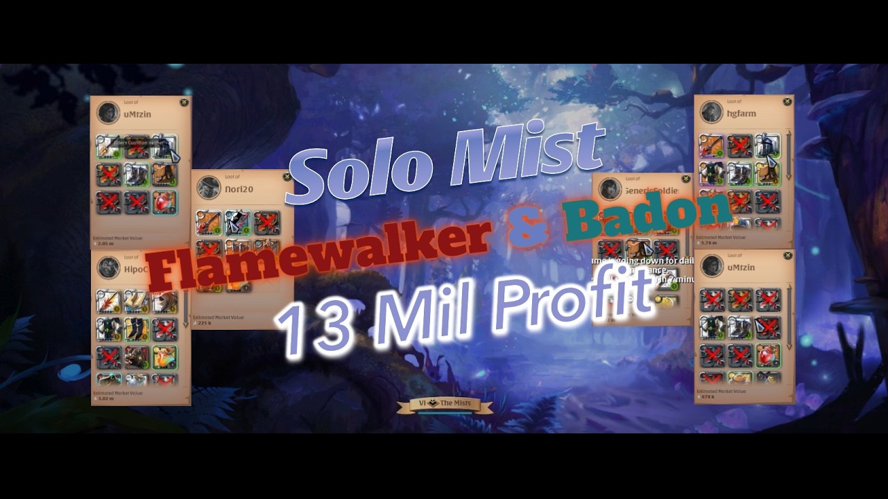 Solo Flamewalker & Badon Adventures | Solo Mist | Albion Online | Tales from the Mists #11