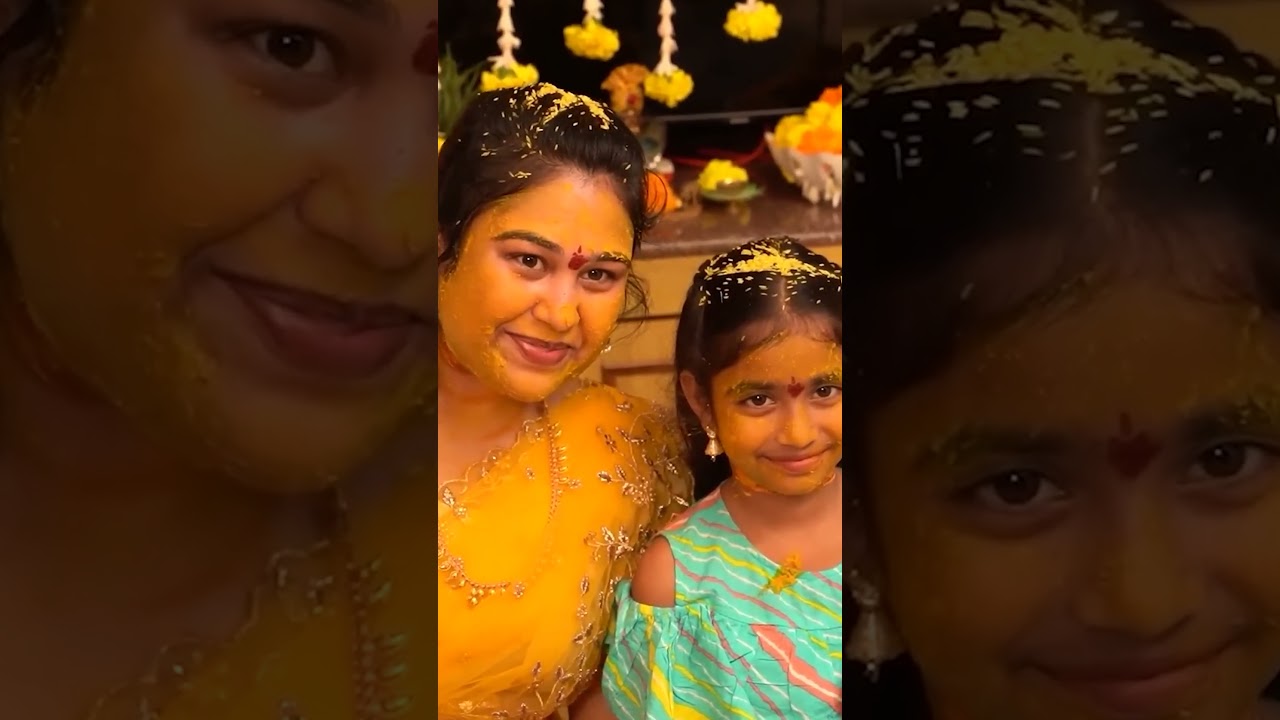Chelli Haldhi Celebrations #shorts #entertainment  #mahishivan #tamadamedia #minivlog #harinipapa