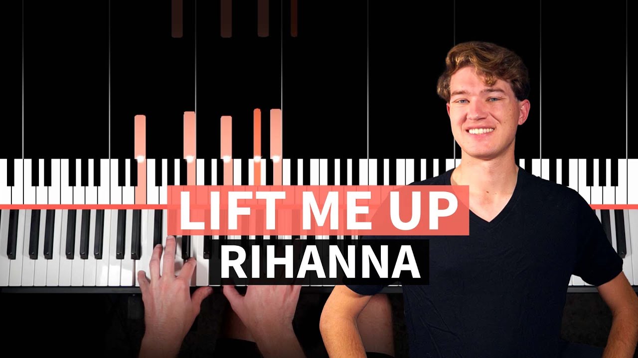 Lift Me Up - Rihanna - EASY PIANO TUTORIAL (accompaniment with chords)