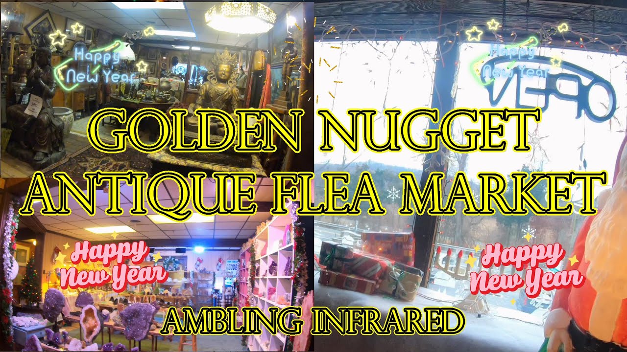 Golden Nugget Antique Flea Market - in DECEMBER - 4K- Lambertville NJ - New Years Weekend