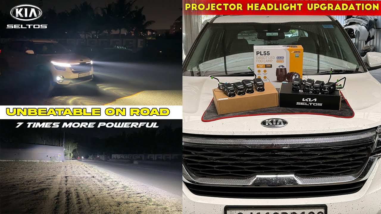 Kia Seltos Headlight upgrade | 8 Led Matrix Projector Setup | FE RETROFIT OCTOQ PROJECTORS