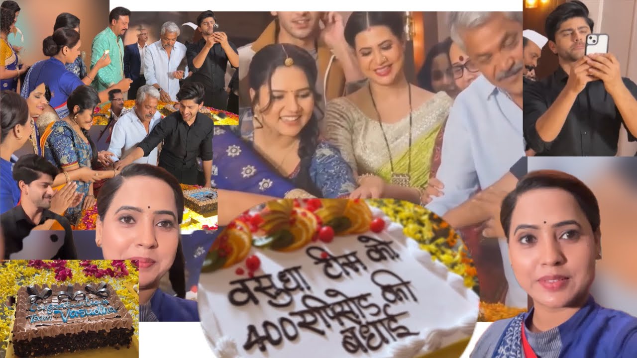 Vasudha 400 Episodes celebration #sheebaazharsamratvlogs #vasudha #vasudhaserial #celebration #yt ￼