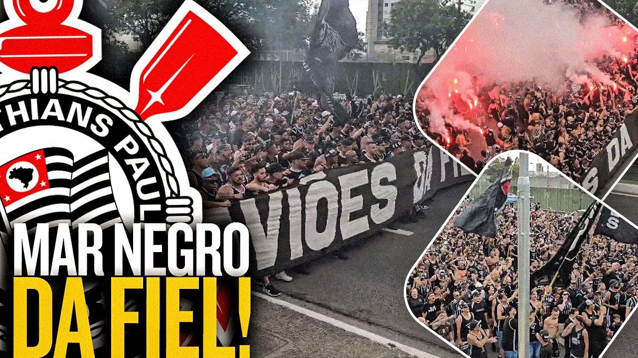 A CAMINHADA DOS GAVIÕES DA FIEL EM APOIO AO CORINTHIANS PRO PAULISTÃO