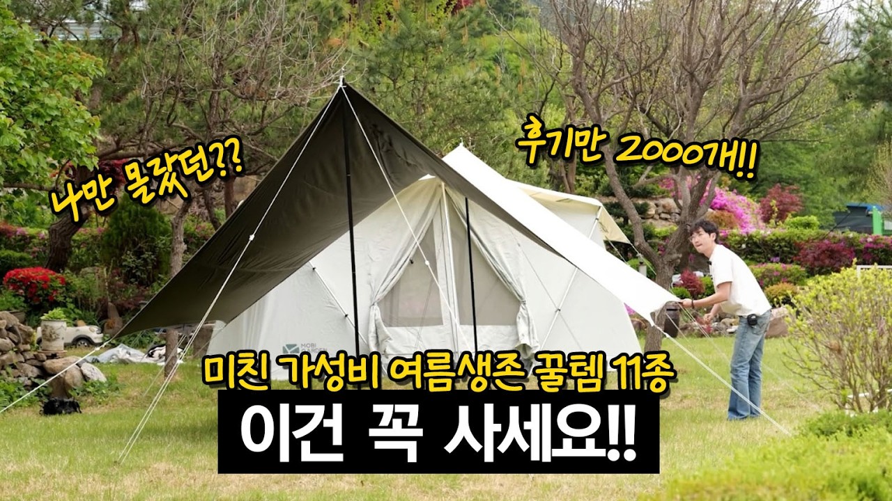 캠핑 8년차 직접 고른 알리 미친 가성비 만원부터 여름 필수템&꿀템 11종! 10만원대 면 텐트 퀄리티 맞아?? 타프 냉장고 선풍기까지 그냥 다 미쳤습니다!