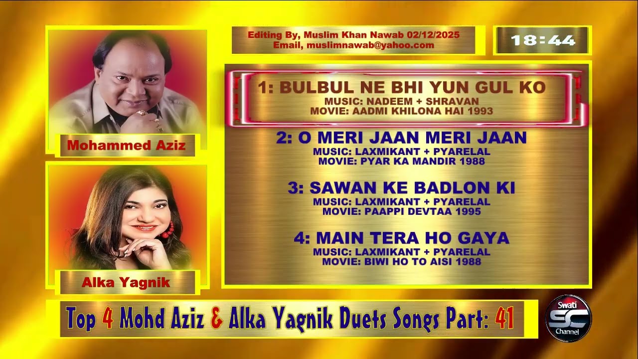 Mohd Aziz & Alka Yagnik Top 4 Duets Songs Part, 41
