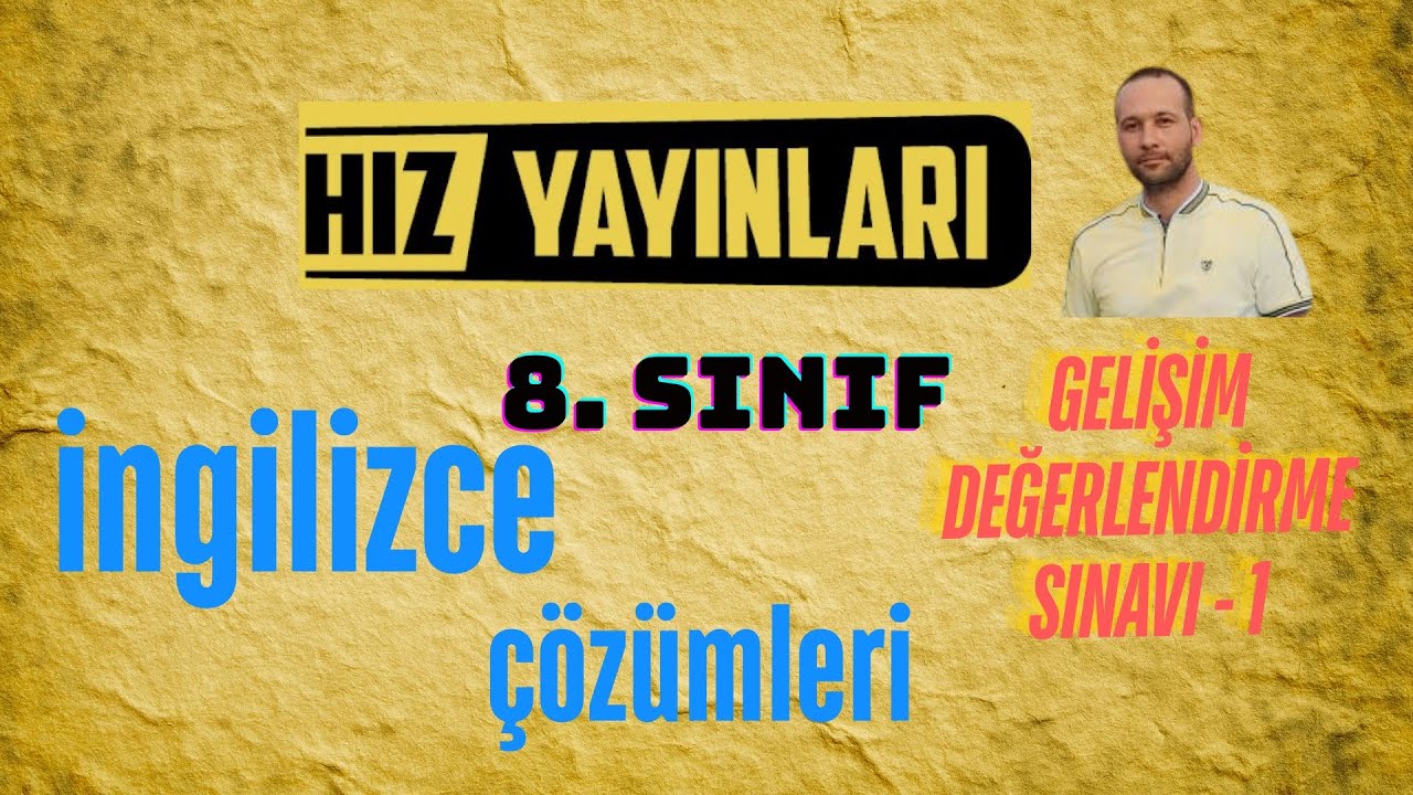 8.Sınıf Hız Yayınları Gelişim Değerlendirme Sınavı-1 İngilizce Çözümleri #lgs2026 #ingilizce