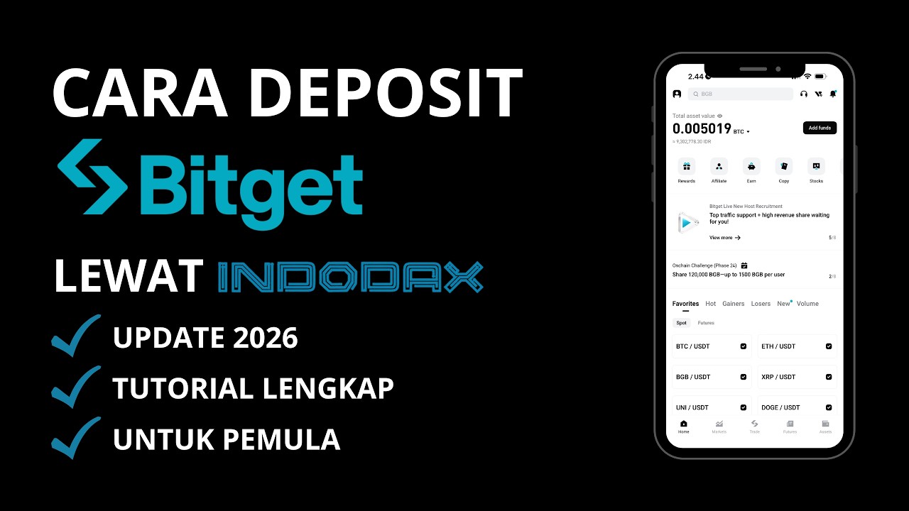 Cara Deposit Bitget Lewat Indodax 2026 | Step by Step + Tips Aman