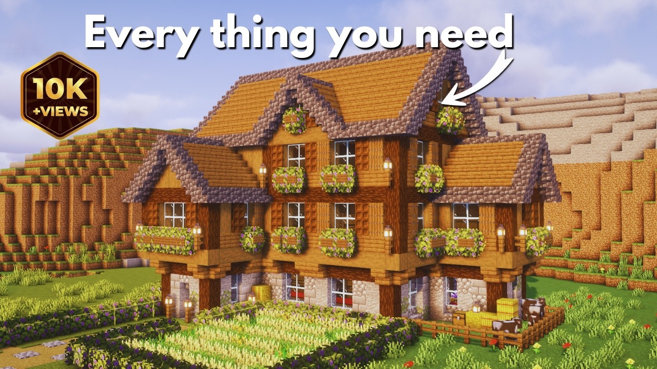 Minecraft: How to Build a Starter Survival House | Tutorial🏠
