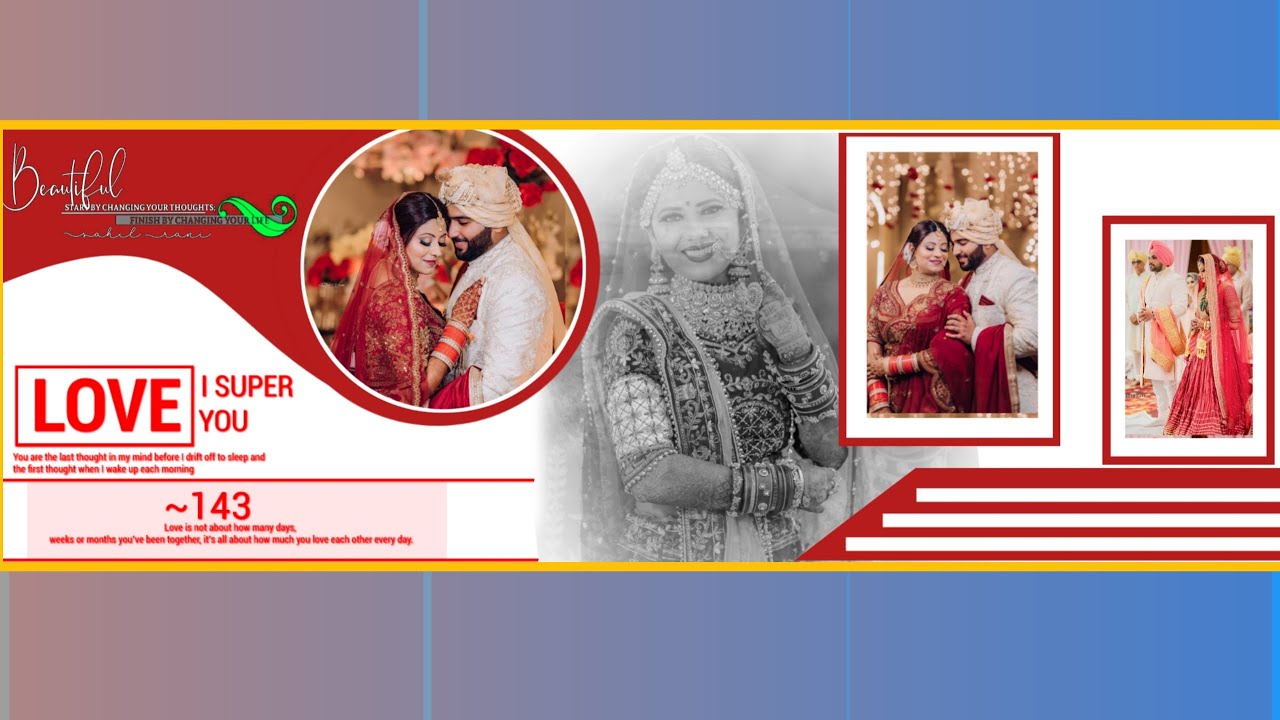 Best  pre Wedding Album Design Pages | Marriage Album  Photo editing Tutorial