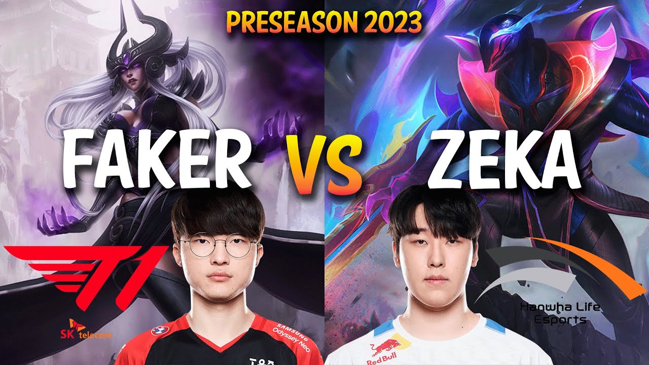 T1 Faker vs HLE Zeka - SYNDRA vs ZED Mid - KR Ranked