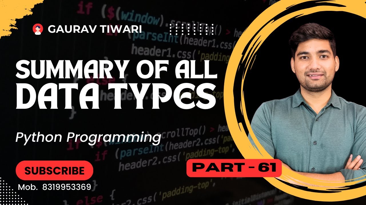 Summary of Data Types