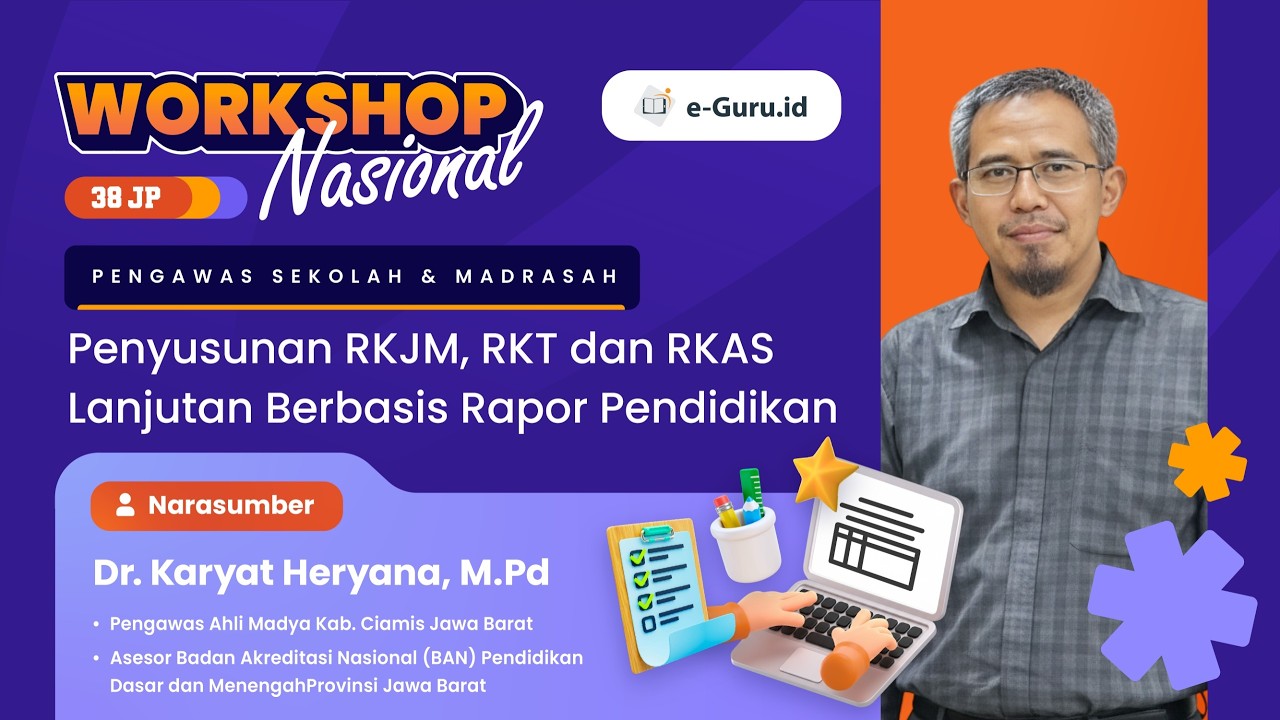 #1 WORKSHOP NASIONAL : Penyusunan RKJM, RKT dan RKAS Lanjutan Berbasis Rapor Pendidikan