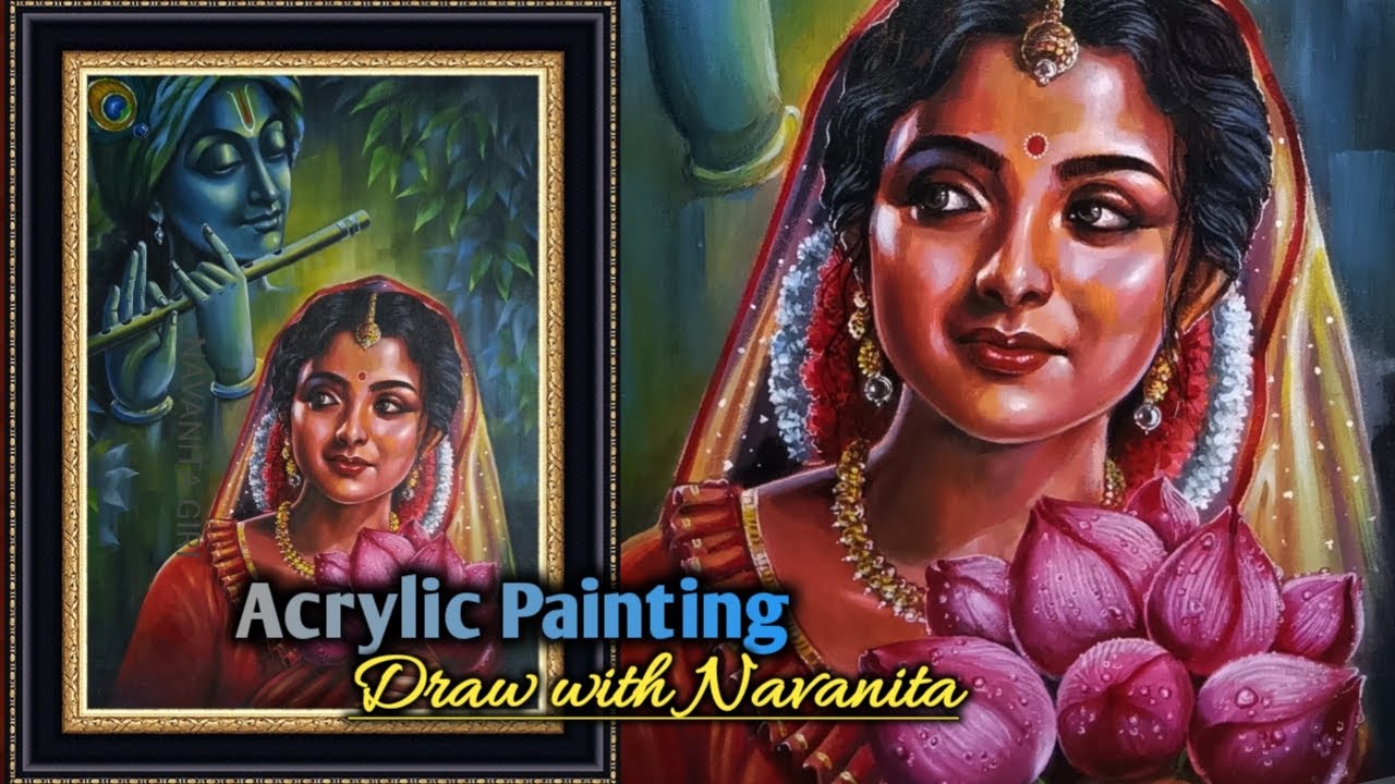 Radha Krishna Painting /Radhakrishna Acrylic Painting /Canvas Painting