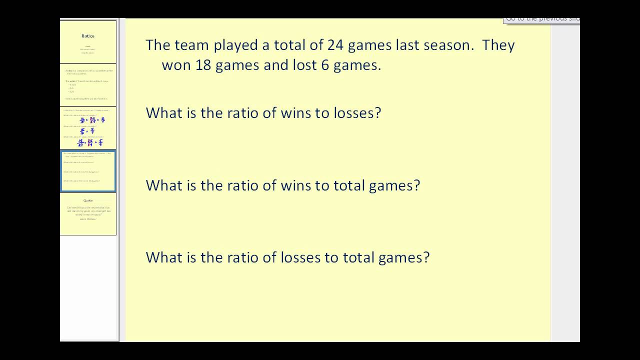Ratios