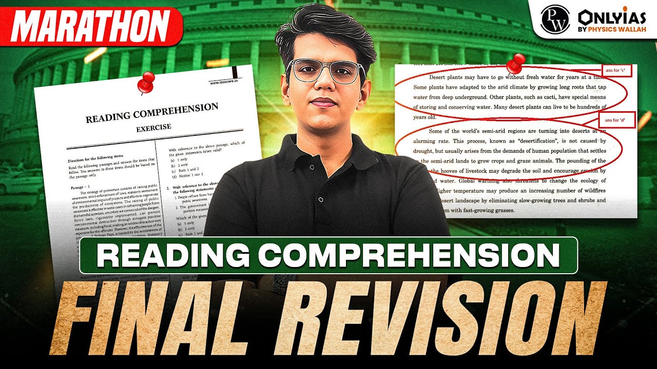 Final Revision Of READING COMPREHENSION🔥|| UPSC Prelims 2025