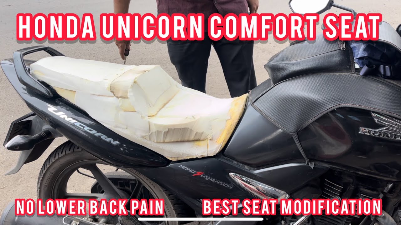 Honda unicorn comfort seat modification | Bucket seat unicorn ​⁠@PAWAR SEAT COVERS #hondaunicornbs6