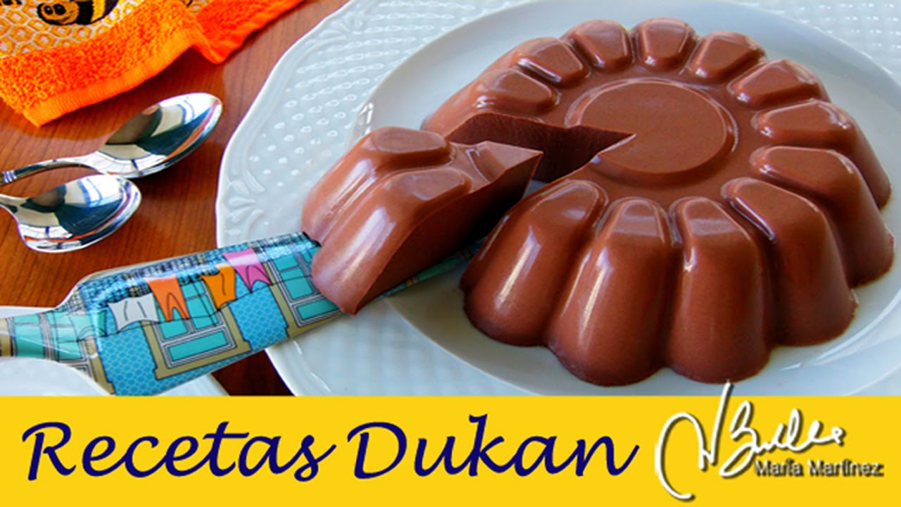 FLAN Dukan de Tofu y Chocolate sin huevo (Ataque) / Dukan diet Tofu & Cocoa Flan