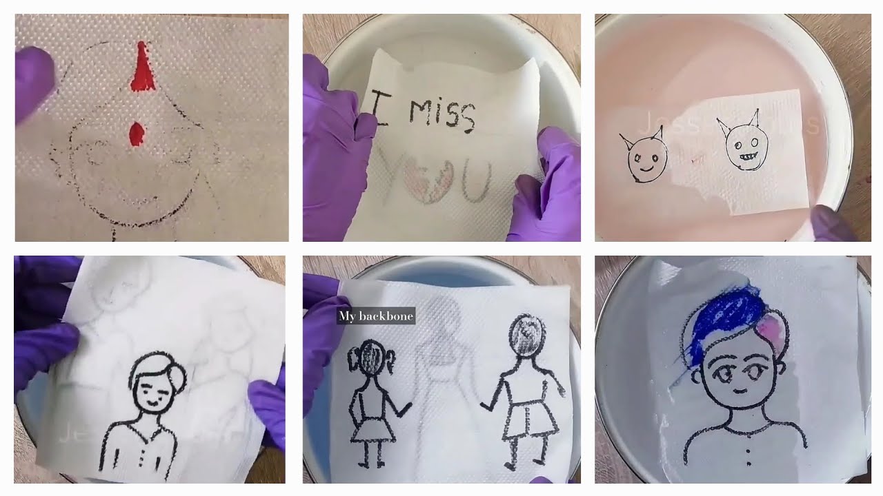 New Tissue paper drawing hacks | easy Painting hacks