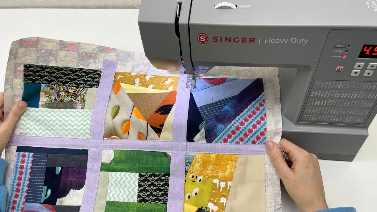 Fast And Easy DIY Patchwork Rug From Leftover Fabric