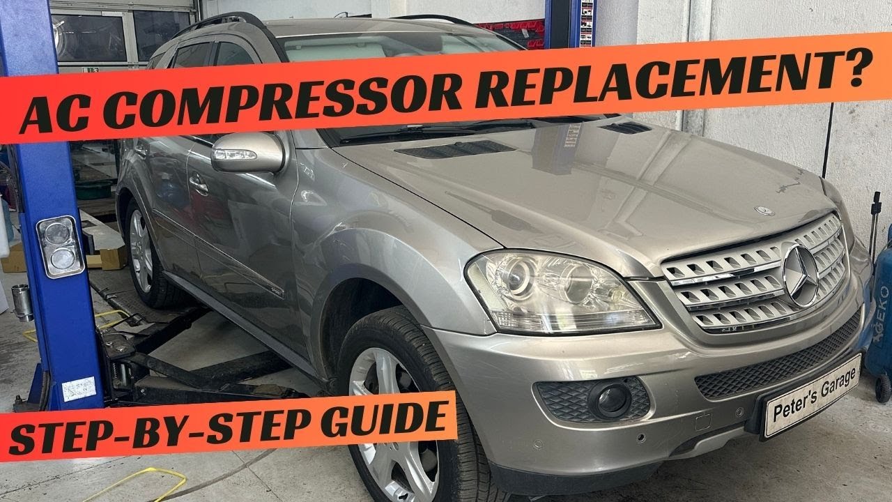 Mercedes ML320 CDI W164 AC Compressor replacement ML350 ML280
